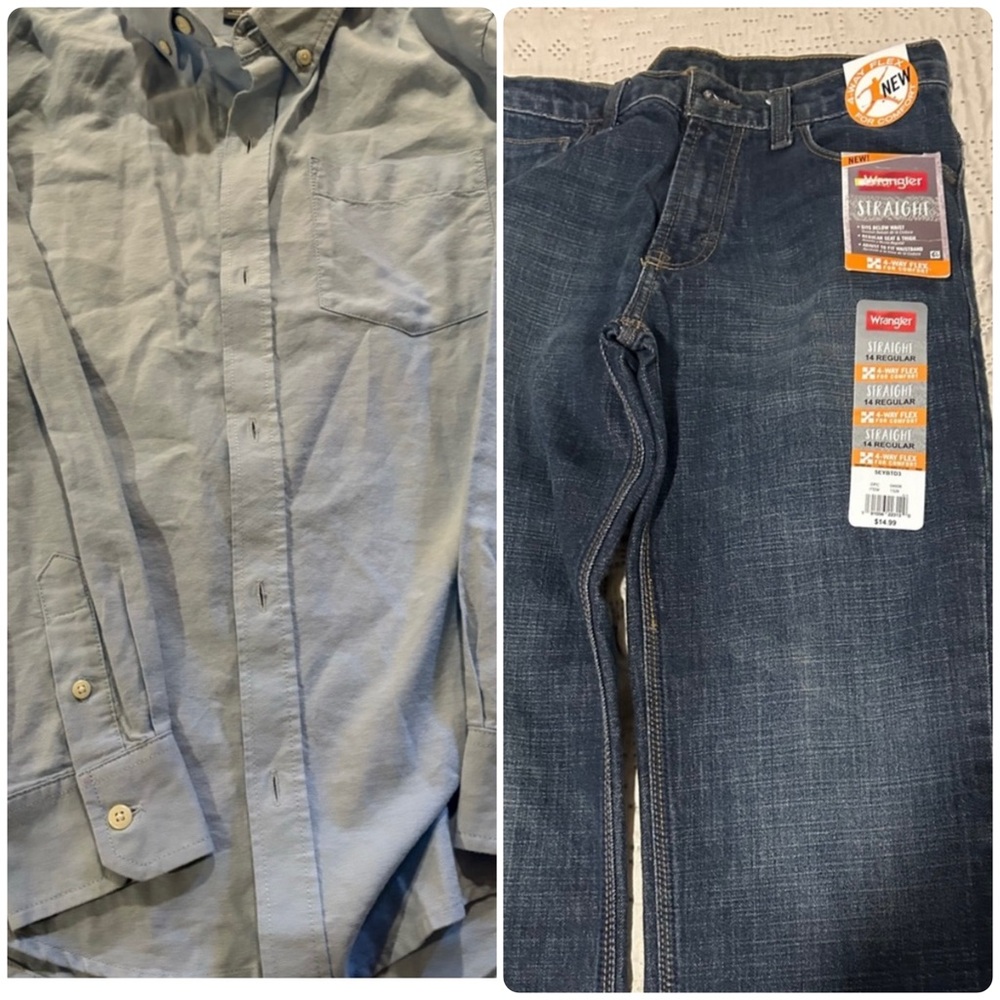 Wrangler Kids Dark Blue Denim Jeans